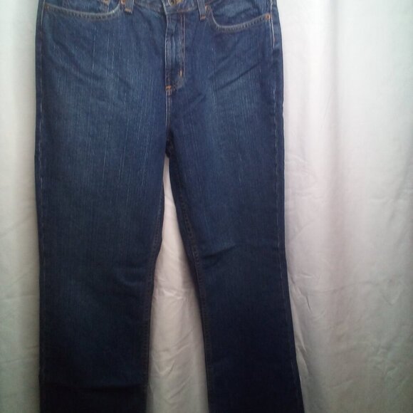 L. L. Bean Jeans 12 Reg Women Straight Leg Blue - Picture 14 of 16